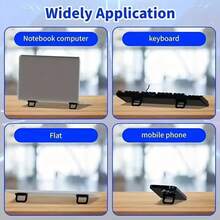 2PCS Invisible Adhesive Laptop Stand, Foldable Portable Height-Increasing Bracket, Keyboard Cooling Foot Pad Support - A - View 5