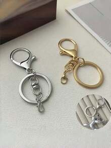 30pcs Stainless Steel Key Rings - Multi-Functional Car And Bag Accessories Hooks, Suitable For DIY Handmade Projects Fashionable Keychains - Keychain - View 2