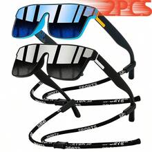 WSZ 2PCS Fashion Glasses With Chain Straps Offering Variety Of Color Unisex Accessories Are Suitable For Driving Travel Vacations And Outdoor Activities - GL-2PCSF766 - View 7