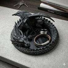 3D Printed Dragon Jewelry Tray 1pc, Gothic Style Decorative Tray, Multi-Functional Storage Box, Men's Study Desk Decor Jewelry Box, Perfect Gift For Halloween, Christmas, Thanksgiving And Other Major Holidays - Multicolor - View 2