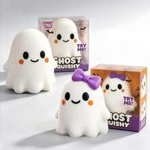 1 buah Mainan Squishy Hantu Raksasa yang Seru dan Gila, Set Pita Putih & Ungu Ekstra Besar, Mainan Penghilang Stres, Squishy yang Renyah - MultiWarna - View 5