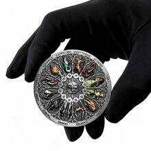 12pcs Zodiac Coin Collection - Goddess Of Fortune Protector Coins - Iron Material - Coins - 4cm/1.57 Inch Birthday Gift Medals Collectibles, Top Choice For Collectors - Multicolor - View 10