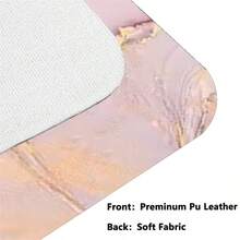 1pc Marble Leather Texture Mouse Pad Premium Rose Gold Luxury Design Soft Leather Large Desk Mat Game Computer Keyboard Pink Gaming - View 7
