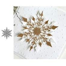 1件雪花金屬切割模具,聖誕裝飾適用於剪貼簿、卡片製作、模板和壓花手工藝 - 雪花 - 查看 2