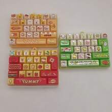 1pc Mini Keyboard Food-Shaped Pendant, Cute Cartoon Key Design Stress Relief Hanging Decoration Creative Accessory (Random Rope Color) - Multicolor - View 10
