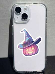 50Pcs Kawaii Spooky Halloween Stickers, Cartoon Ghost Pumpkin Witch Bat Zombie Waterproof Decals For Luggage Notebook DIY Craft Holiday Gift, Cute Stickers - Multicolor - View 3