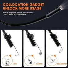 Borescope, Endoscope Camera With Light, 1080P HD Inspection Camera, Borescope Camera With Light, IP67 Waterproof Camera, 16.5ft Flexible Endoscope Camera, Gadgets For Men (4.3") - View 6