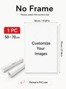 Customizable Wooden Frame Canvas Wall Art, Personalized Family Portraits And Action Photos Printing, Framed Canvas Painting For Living Room Bedroom Decor - Multicolor - View 17