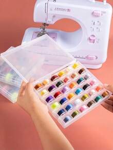 1 Set Of Multi-Color Sewing Machine Lock Core Thread, Roll Sewing Machine Bottom Thread, Pre Wound Spool, DIY Embroidery Thread, Household Handmade Sewing Supplies, Used For Daily Manual Work And Sewing, Suitable For Embroidery And Sewing Machines - Multiple Styles - View 4