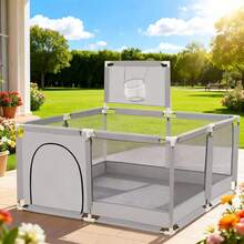 Indoor And Outdoor Fence, For Exercise, Play, Mesh Wall Fence, Portable Home Fence - Grey - View 4