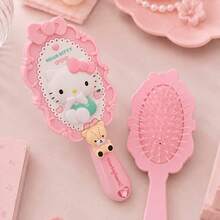Hello Kitty Detangling Hairbrush By Sanrio - 1pc Portable Air Cushion Comb With An Adorable Cartoon Design And A Massage Feature For Effortless Styling - Multi-color - View 2