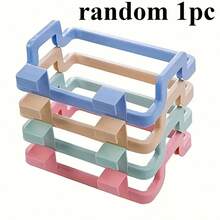 1pc Kitchen Essential Trash Rack, Reusable Plastic Cabinet Trash Can - Suitable For Kitchen, Pantry, Garage And Bathroom Trash Bag Holder, Random Color - Multicolor - View 7