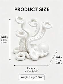 Mini Cute Octopus Creative Fun Toothbrush Holder, Toothbrush Cup, Desktop Storage Rack, Can Hold Toothbrush, Toothpaste, Flower Pot, Vase, Vanity Decor, Bathroom Supplies. Warm Home Bathroom Decor Autumn Decor Back To School Season - Multicolor - View 5