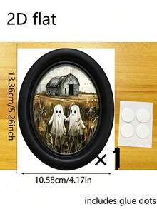 1pc Halloween Ghost Coffee & Black Cat Wall Decor - Perfect For Halloween Parties, Trick Or Treating, Horror Themed Parties, Halloween Candy Parties, Cosplay, Costume Parties, Themed Parties, Vintage Parties And Haunted House Decorations. - One Size Fits All - View 14