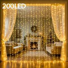 LED Curtain Fairy String Lights, Christmas Decoration, USB Remote Control, Wedding Party Holiday Decor, Suitable For Home Bedroom - USB Curtain Lights - View 15