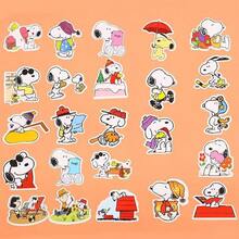 50pcs Snoopy Stickers, Cartoon Anime Snoopy, Charlie Brown, Lucy Van Pelt Pattern Stickers, Suitable For Luggage, Laptop, Notebook And Diary, PVC Waterproof - Multicolor - View 4