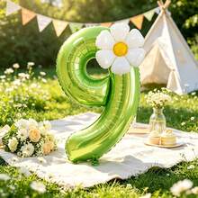 Green And White Daisy Party Balloon Set For Birthday Parties Photo Booth Props Anniversary Celebrations Holiday Decorations Outdoor Events Backdrop Walls And Photography Backgrounds - View 14