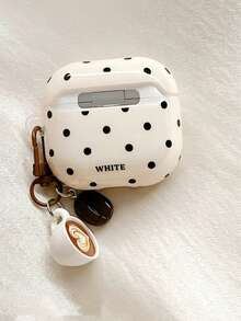 Ins Minimalist Coffee Bean Black Polka Dot Protective Case Compatible With Apple 4/3rd Gen AirPodspro 2nd Gen Earphone Cover 4 New 3rd/4th Gen Bluetooth Women Soft Shell 5 - White - View 4