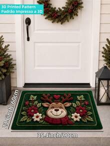 DAJIANG 1 pc Keset Pintu Rusa Natal Karpet Luar Ruangan Bordir Cetak 3D Karpet Selamat Datang Runner Panjang dengan Lapisan Belakang TPR Anti Slip Cocok untuk Kamar Mandi Lorong Dalam Ruangan Kamar Tidur Ruang Tamu Samping Tempat Tidur Dapat Dicuci Mesin Mudah Dibersihkan Keset Pintu Masuk Dekorasi Rumah Musim Gugur Gaya Liburan - MultiWarna - View 11