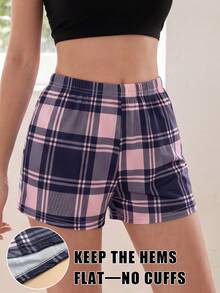 CELILIN 2 buah Legging Anti Gesekan Wanita, Celana Pendek Boxer Motif Kotak-kotak yang Nyaman di Kulit - MultiWarna - View 5