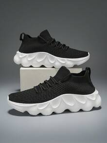 LT4511 Men's Casual Slip-On Fashion Sock Sneakers Sports Shoes - 4507 Black - View 4