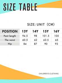Youth Girl Solid Color Casual Straight Leg Pants 2pcs/Set - Multicolor - View 8