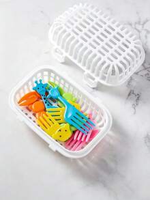 Dishwasher Cutlery Basket Kitchen Gadget Cleaning Drain Box Blue Rinse And Drain Basket For Easy Cleaning Of Various Small Tableware Kitchen Accessories - Multicolor - View 7