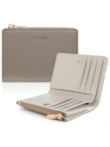 Pomelo Best Women's RFID Blocking Faux Leather Slim Bifold Wallet Zipper Coin Pocket - Multicolor - View 9