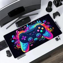 1pc Gaming Button Gaming Mouse Pad - Extended Keyboard Mouse Pad, Large Computer Laptop Gaming Mouse Pad, Large Desk Mat, Non-Slip Rubber Base Mouse Pad - View 6