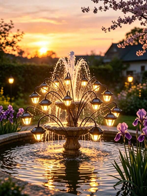 6/10 LED Outdoor Solar-Powered Vintage Palace Light, Designed For Courtyard Path Lighting, Outdoor Garden Landscaping, Suitable For Autumn Garden Pondside, Camping Decorations, Garden Furniture, Halloween And Christmas Party Decorations.