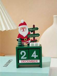 1pc Desktop Christmas Countdown Calendar Decoration, Santa Claus Design, Mini Desktop Ornament, Indoor Home Decor, Unique & Practical, Suitable For Birthday, Graduation Ceremony And Winter Christmas Festival Occasions - Multicolor - View 7