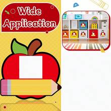 Classroom Name Tags With Photo Space, Photo Nameplate Labels, Back To School Apple Classroom Decor, Bulletin Board Decorations, Desk Name Tags (Includes Adhesive Dots) - A - View 5