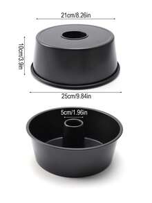 1pc Chiffon Cake Hollow Mold, Straight/Pattern Two Styles Optional, Home Baking Carbon Steel Baking Pan, 24-25cm Two Sizes, Gugelhupf Pattern Cake Mold, Non-Stick Easy Release Baking Tool, Oven-Specific Cake Baking Pan - View 8
