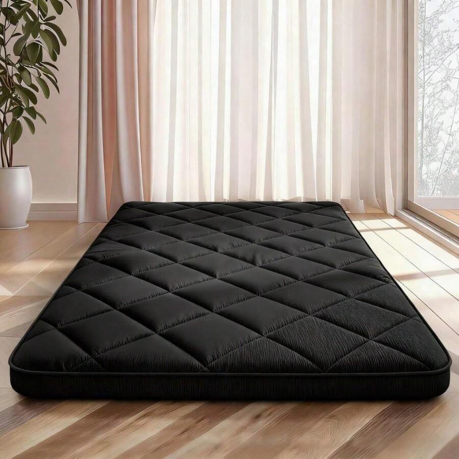 3.9 Thick Full Japanese Futon Floor Mattress Tatami Folding Pad - Multicolor - View 1