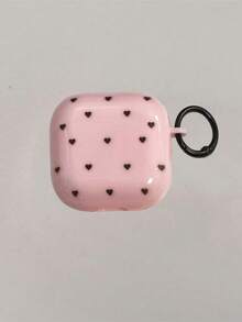 Ins韓系小愛心波點藍牙耳機保護殼，粉色小愛心保護殼適用於AirPods 4保護殼， Pro 2 Apple 3新款保護殼，送給朋友的禮物 - 黑色小愛心波點 - 查看 8