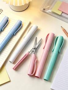 4/1pc Foldable Scissors, Sewing Lace Scissors, Mini Folding Craft Scissors, Portable Multi-Function Scissors, Office And School Supplies, Suitable For Fine Paper Cutting, Trimming Threads, Office, DIY Projects, Daily Use, Ideal Gift For Students - Multicolor - View 8