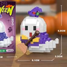 6pcs Halloween Party Gift Box Set Series, Building Block Toy Set, ABS Material. Carnival 6pcs Gift Box Discount Set Available For Selection, Includes: Pumpkin, Skull, Ghost, Witch, Grim Reaper, Vampire And Other Elements, Halloween Christmas And Other Major Holiday Discount Gifts. - Multicolor - View 11