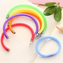 5pcs/10pcs Bracelet Pens, Random Colors, Cute Wristband Ballpoint Pens, Bracelet Pens, Bangle Pens, Creative Office Stationery. - Multiple Styles - View 8
