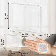 Bead Storage Box, Small Transparent Plastic Storage Box With Hinged Lid And Labels, Craft Storage Box For Bracelets, Jewelry, Diamonds, Clay Beads, Screws, Seeds, Small Parts Mini Box - Multicolor - View 11