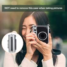 Crossbody Camera Crystal Protective Case Transparent Camera Protective Cover + Crossbody Shoulder Strap PVC Material Anti-Scratch Anti-Drop Camera Accessories Suitable For In-Stax Mini Crystal Shell Camera Transparent Protective Case Non-Yellowing Transparent Shell Travel Essential - View 8