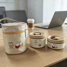 正版 Miffy 便當盒，雙層設計，日常通勤與戶外出遊的絕佳伴侶，送給家人朋友的完美禮物 - 彩色 - 查看 6