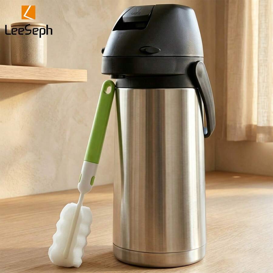 L LEESEPH 1.9L/64oz Stainless Steel Cold Water Pitcher With Lid And Cleaning Brush, 24-Hour Insulated Iced Tea Pot, Cold Beverage Dispenser, Suitable For Iced Tea, Coffee, Juice, Milk, Drinks - Multicolor - View 1