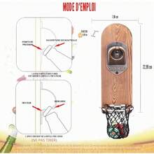 Magnétique Ouvre Bouteille Mural en Bois, Biere Vintage, Décapsuleur Original avec Cap Catcher, Accessoire Bar Exterieur, Cadeau - Voir 3
