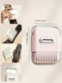Portable Hair Split End Trimmer, 3‑In‑1 Bangs Styling Comb, Multifunctional Hair Trimming Tool For Home Hair Care - Multicolor - View 9