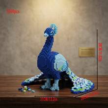5000pcs Peacock Building Toy DIY Decoration, Home Decor, Suitable For 14+ Years Old Holiday Gift, ABS Material, Christmas And Halloween Special Holiday Gift, Holiday Decoration, Christmas Ornament, Holiday Atmosphere, Decorative Display, Creative Design, Durable Structure, Large Structure, Assembly Kit, Collection Display, Gamer - Multicolor - View 8