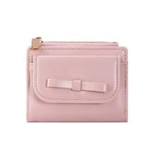 Korean Style Bowknot Short Wallet For Women, Minimalist PU Leather Multi-Card Slot Chain Coin Purse - Multicolor - View 14