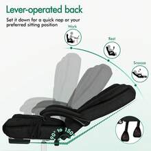 ELFORDSON Office Chair With 8-Point Massage And Seat Heating Computer Desk Chair With Footrest, High Back 150° Recliner Tilting Function Fabric - Black - View 5
