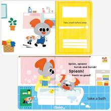 Baby Bedtime Routine Cognitive Picture Book, Simulating Bathing, Changing Pajamas, Tidying Toys And Going To Sleep Complete Evening Sequence, Little Koala Sleep Theme Pull-And-Push Cardboard Book, Solving Children's Bedtime Procrastination And Reluctance To Sleep, Cultivating Children's Routine Habits, No Sharp Edges, Reusable For Multiple Readings, Suitable For Bedtime Parent-Child Reading, Guiding Children To Develop A Regular Sleep Schedule - Royal Blue - View 7