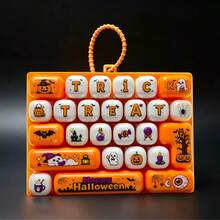 1 Peça Brinquedo de Teclado Grade de 26 Teclas para Alívio de Estresse de Halloween, Chaveiro Portátil de Encanto de Bolsa, Presente de Halloween, Presente Perfeito, Envio Aleatório - Multicolorido - Visão 6