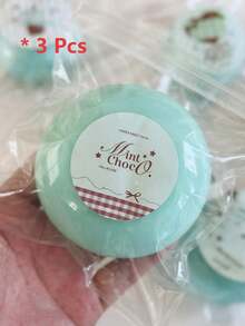 1/5 Pcs Cute Mint Green Fluid Squishy Ball, Soft Aesthetic Stress Relief Fidget Toy For Kids & Adults, Random Cute Sticker Design - Multicolor - View 8